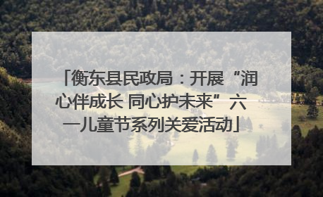 衡东县民政局：开展“润心伴成长 同心护未来”六一儿童节系列关爱活动